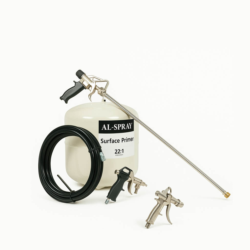 AL-SPRAY Surface Primer – 22.1 L inclusief slang en spuitpistool